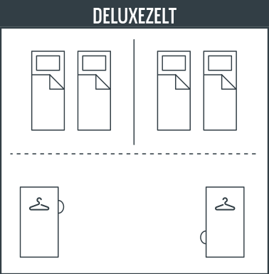 Zelt Vierbett