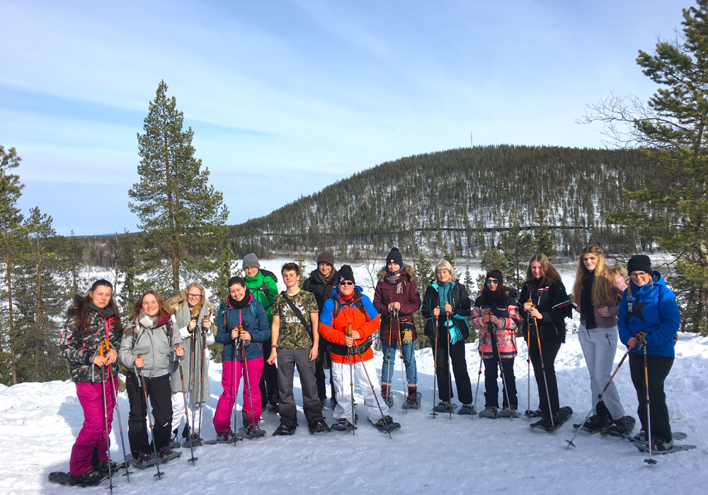 Schneeschuhwanderung - ruf Rundreise Finnland Auf Schneeschuhwanderung.