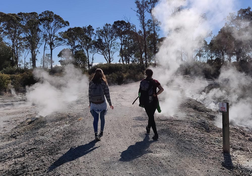 Neuseeland - Rotoua Vulkanische Aktivität und Geysire in Rotorua.