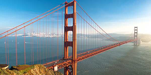 San Francisco San Francisco Bay bietet spektakuläre An- und Aussichten