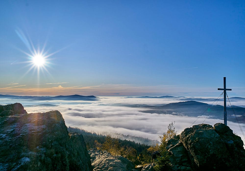 Silberberg bei Sonnenaufgang Willkommen im Bayerischen Wald!