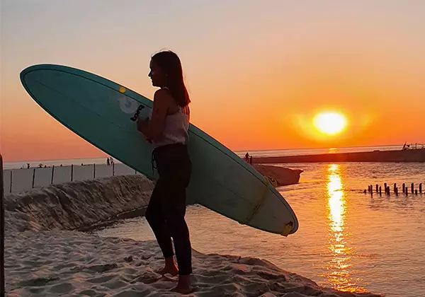 Surfen in Moliets-et-Maa in Frankreich