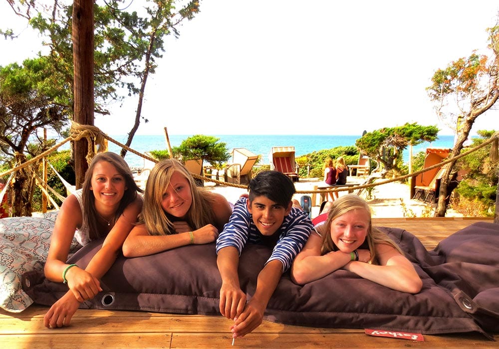 Sardinien - Sunset Lunge im beach- und fitnessclub Die ruf Sunset-Lounge.