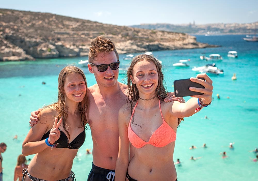 Malta, Bugibba - Selfie Das perfekte Urlaubs-Selfie gelingt dir hier ganz easy.