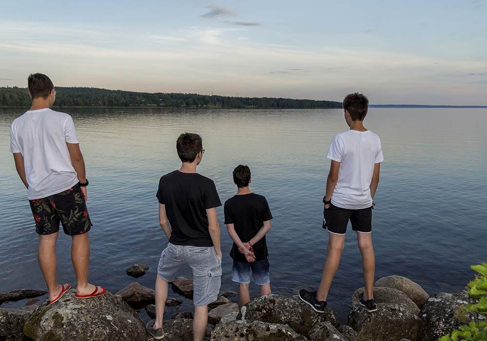 Skagersbrunn - Abenddämmerung Die Abenddämmerung am See