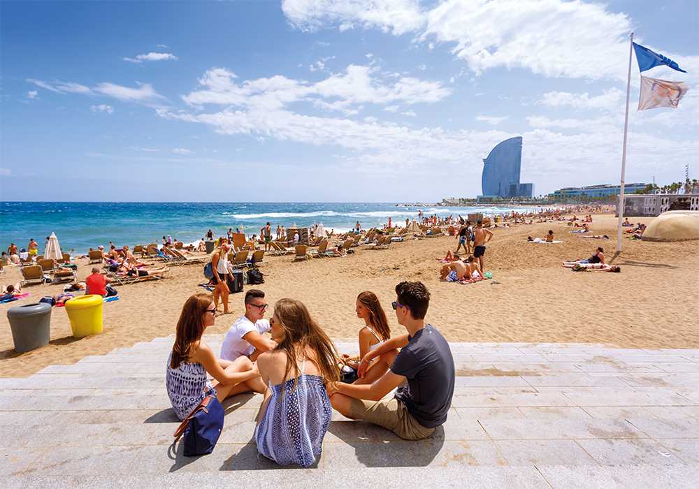 Barcelona - Strand Natürlich hast du auch Zeit für entspannte Tage am Strand von Barcelona.
