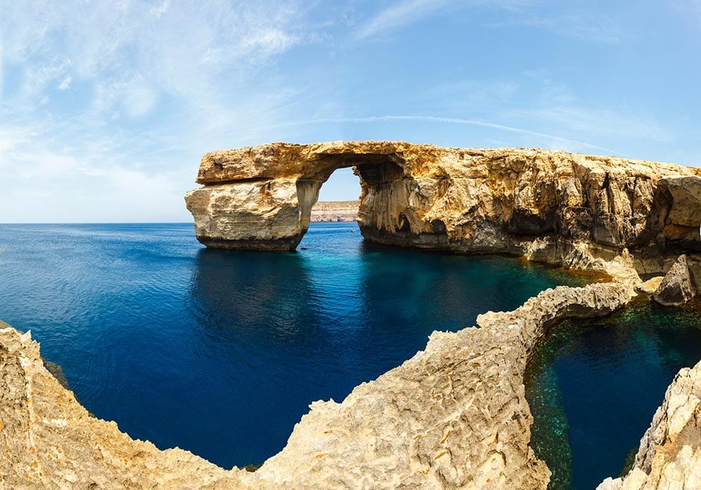 Malta, Bugibba - Ausflug zum "Azure Window" Das „Azure Window“ – eines der Wahrzeichen Maltas.