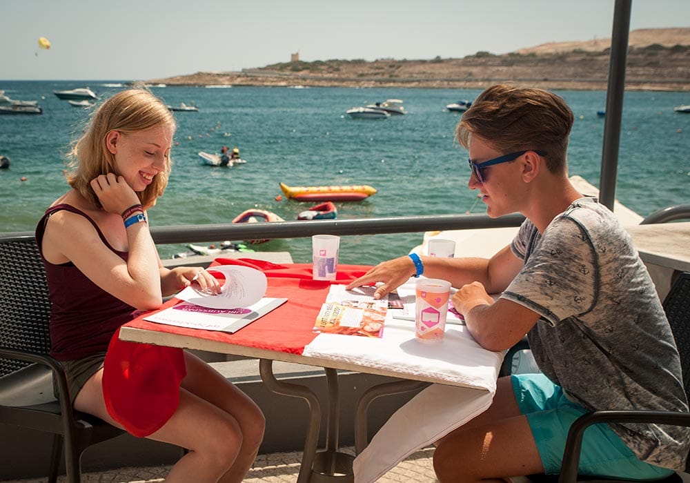 Malta, Bugibba - Sprachkurs In der Sonne lernt man immer noch am angenehmsten.